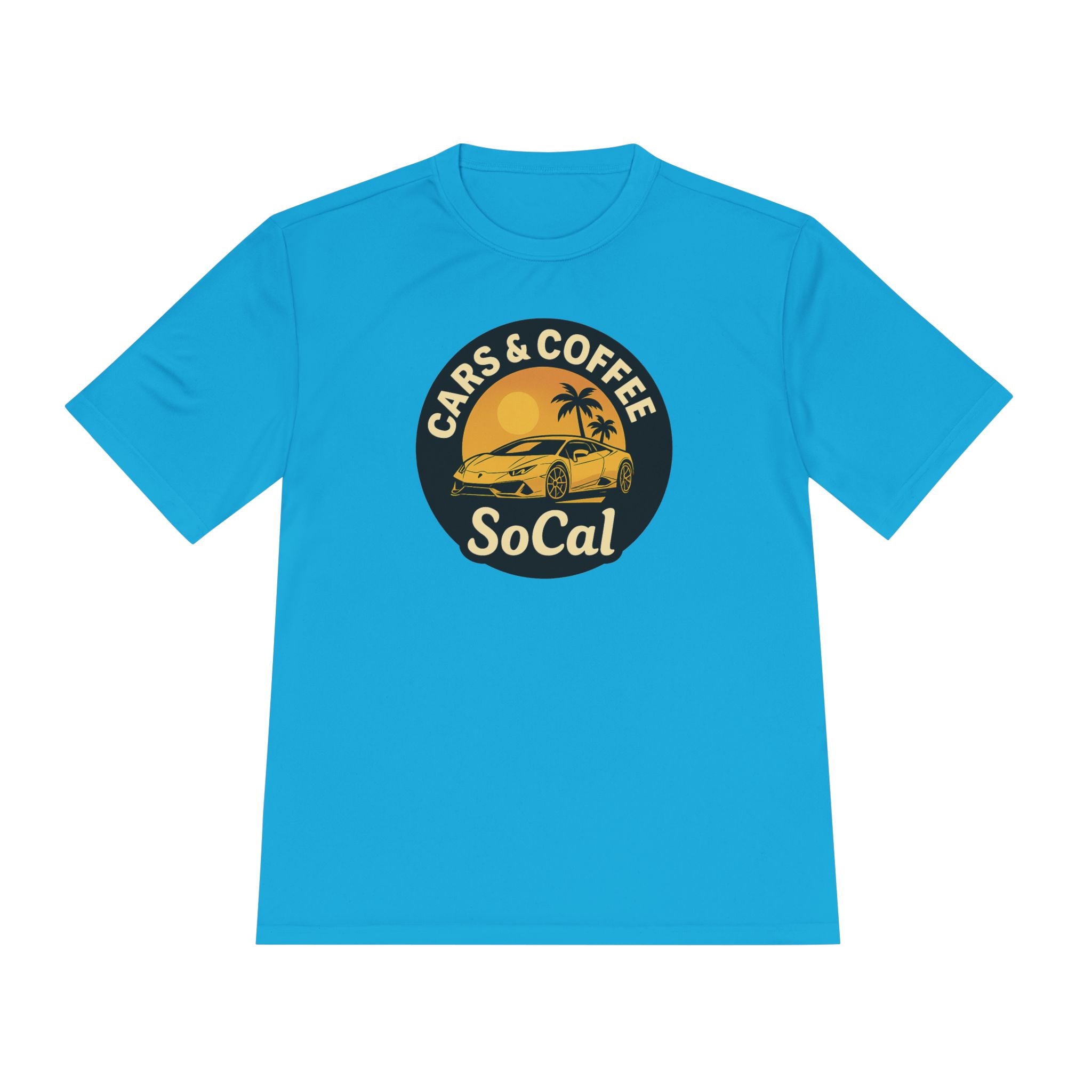 Moisture Wicking Tee SoCal Cars and Coffee Southern California Inspired Apparel