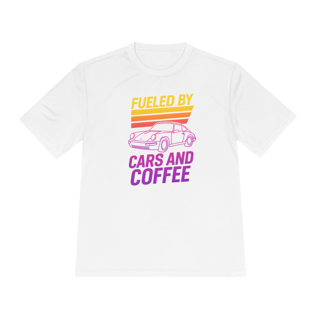 Moisture Wicking Tee - Fueled by Cars and Coffee for Enthusiasts