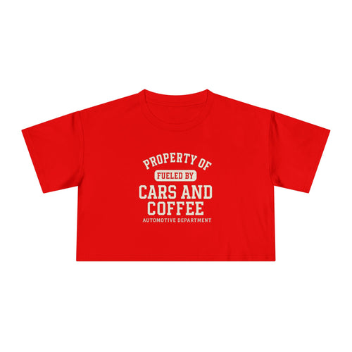 Crop Tee Fueled by Cars and Coffee T-Shirt for Enthusiasts