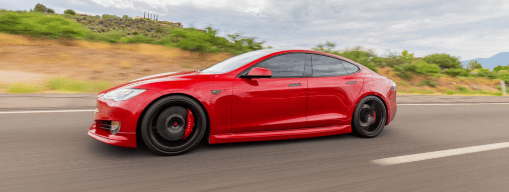 Tesla Model S Rolling Shot